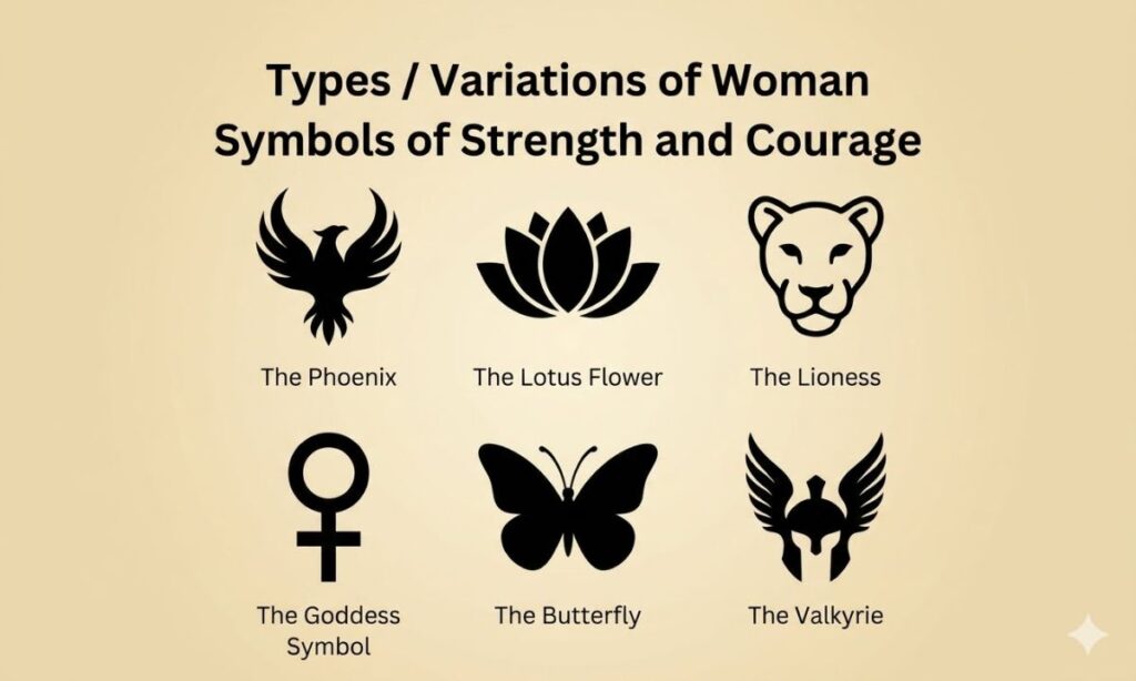 Types  Variations of Woman Symbols of Strength and Courage