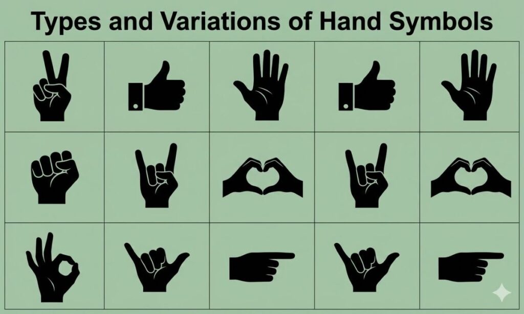 Types and Variations of Hand Symbols